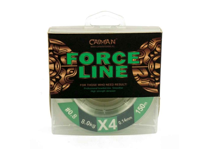Шнур Caiman Force Line 150м 0,14мм #0.8 зеленый
