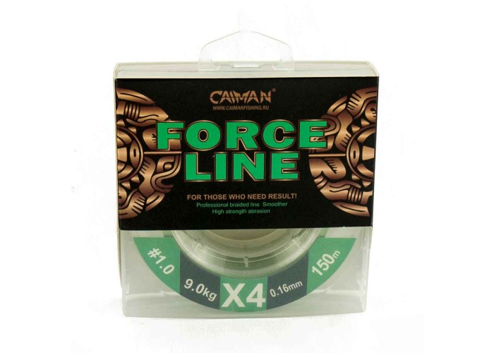 Шнур Caiman Force Line 150м 0,16мм #1.0 зеленый