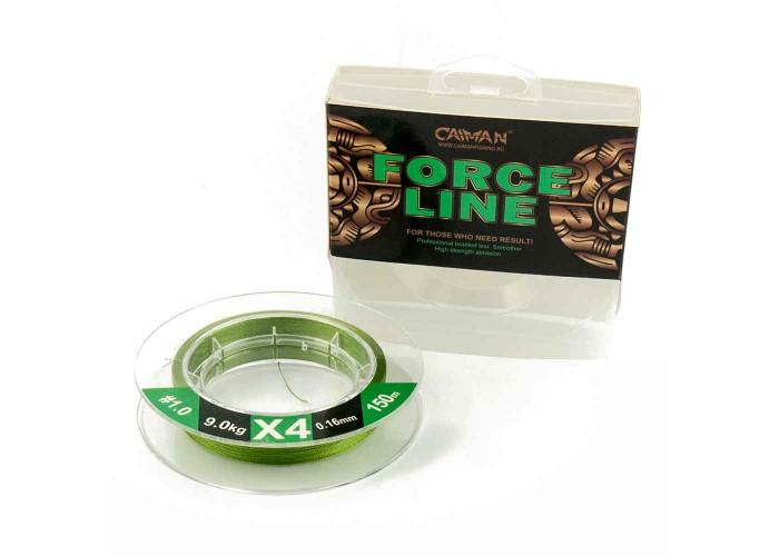 Шнур Caiman Force Line 150м 0,16мм #1.0 зеленый