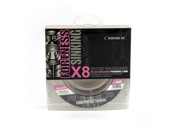 Шнур Caiman Fortness sinking 8PE 0,16 мм 150 м silver rose 215511