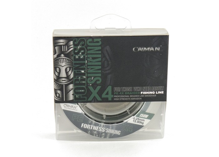 Шнур Caiman Fortness sinking 4PE 0,25 мм 150 м Dark Green 215522