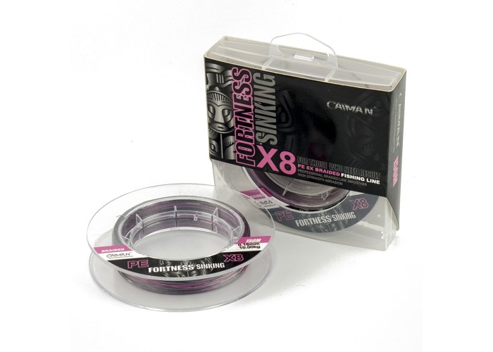 Шнур Caiman Fortness sinking 8PE 0,16 мм 150 м silver rose 215511