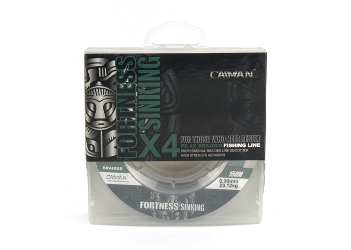 Шнур Caiman Fortness sinking 4PE 0,30 мм150 м Dark Green 215524