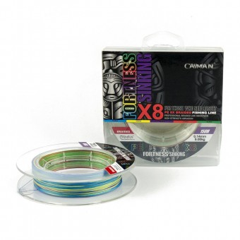 Шнур Caiman Fortness sinking 8PE 0,14 мм 150 м Multicolor 225528