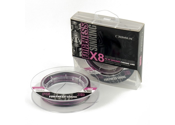 Шнур Caiman Fortness sinking 8PE 0,18 мм 150 м silver rose 215512