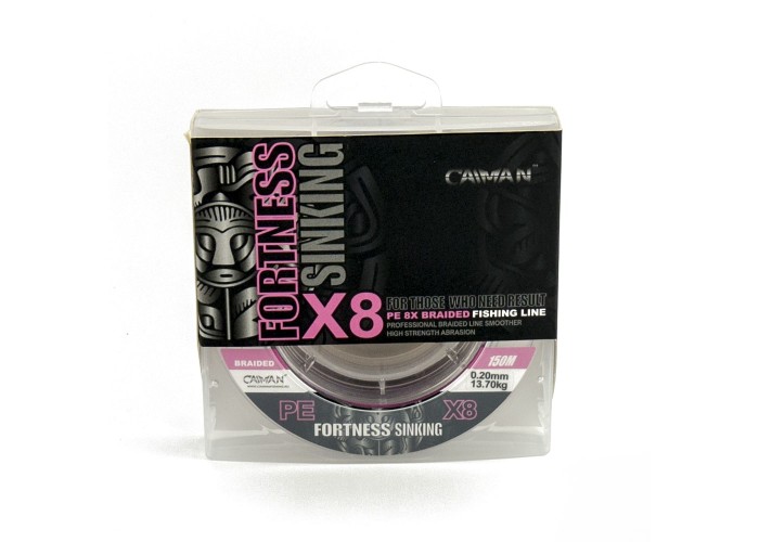 Шнур Caiman Fortness sinking 8PE 0,20 мм 150 м silver rose 215513