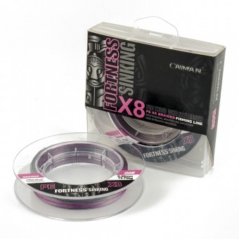Шнур Caiman Fortness sinking 8PE 0,20 мм 150 м silver rose 215513