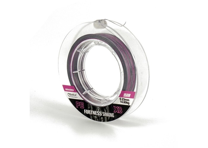 Шнур Caiman Fortness sinking 8PE 0,23 мм150 м silver rose215514