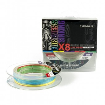 Шнур Caiman Fortness sinking 8PE 0,18 мм 150 м Multicolor 225530