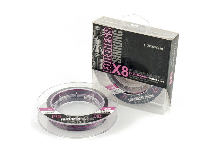 Шнур Caiman Fortness sinking 8PE 0,23 мм150 м silver rose215514