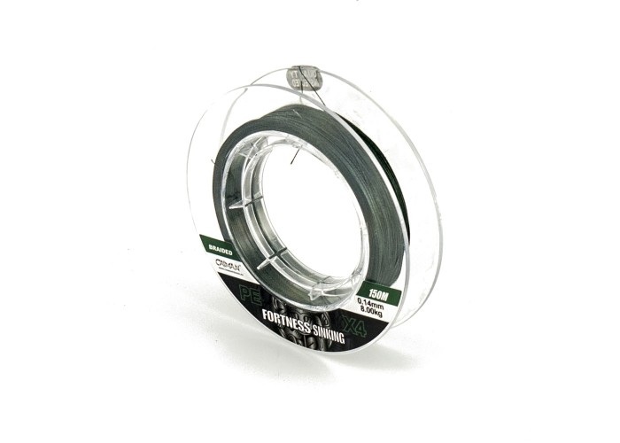 Шнур Caiman Fortness sinking 4PE 0,14 мм 150 м Dark Green 215517