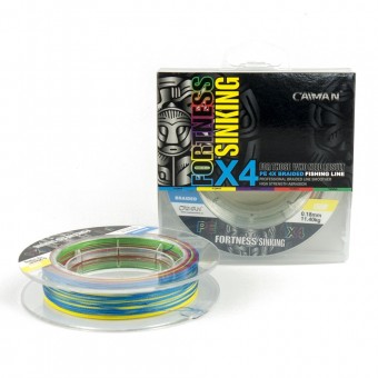Шнур Caiman Fortness sinking 4PE 0,18 мм150 м multicolor 225522