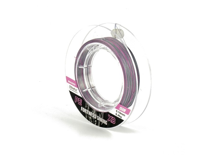 Шнур Caiman Fortness sinking 8PE 0,10 мм 150 м silver rose215508