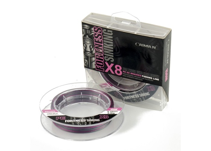 Шнур Caiman Fortness sinking 8PE 0,10 мм 150 м silver rose215508