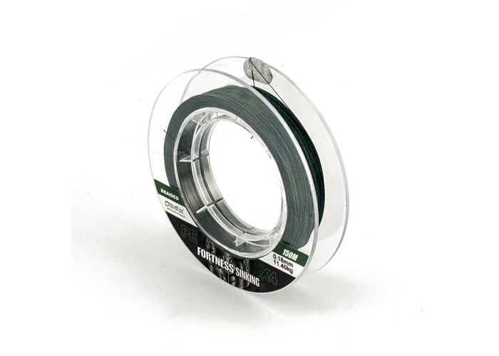 Шнур Caiman Fortness sinking 4PE 0,18 мм 150 м Dark Green 215519