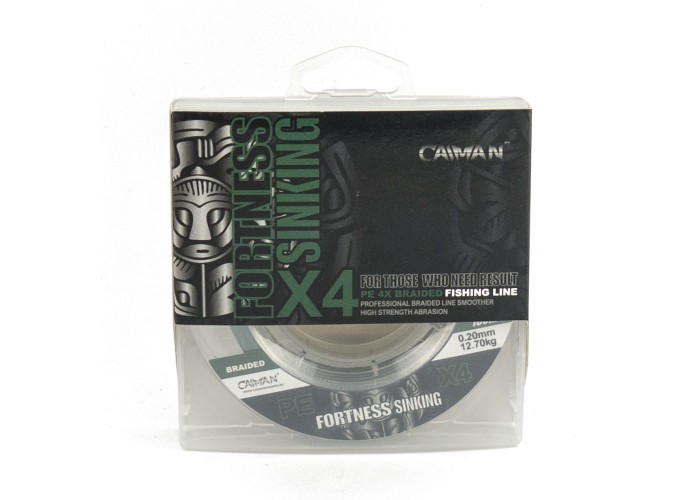 Шнур Caiman Fortness sinking 4PE 0,20 мм 150 м Dark Green 215520