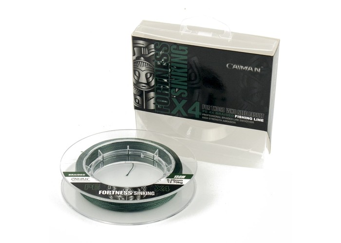 Шнур Caiman Fortness sinking 4PE 0,20 мм 150 м Dark Green 215520