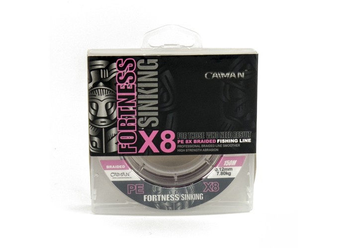 Шнур Caiman Fortness sinking 8PE 0,12 мм 150 м silver rose215509