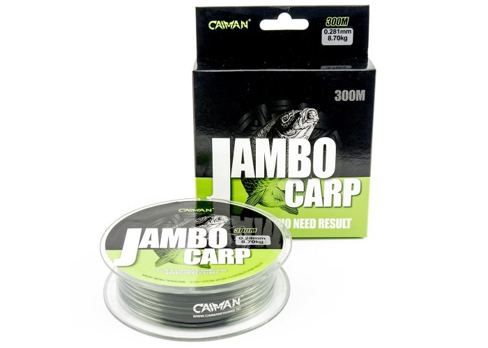 Леска Caiman Jambo 300м 0,281мм салатово-черная (6 шт в упак)