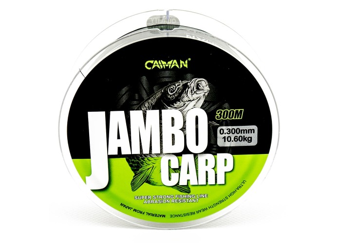 Леска Caiman Jambo 300м 0,300мм салатово-черная (6 шт в упак)