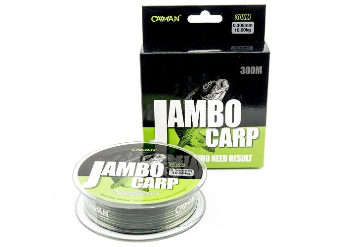 Леска Caiman Jambo 300м 0,300мм салатово-черная (6 шт в упак)