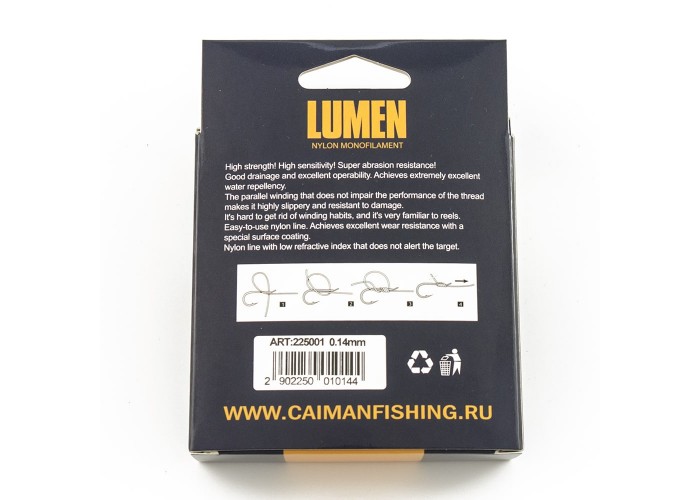 Леска Caiman Lumen 100м 0,14 мм прозрачная