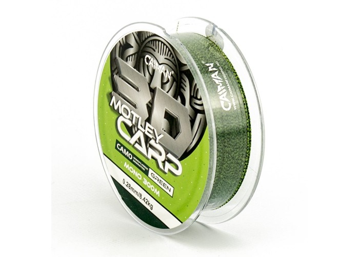 Леска Caiman Motley Carp 300м 3D Camo Green 0,28 мм (6шт в упак)