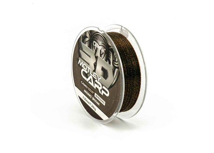 Леска Caiman Motley Carp 300м 3D Camo Brown 0,25 мм (6шт в упак)