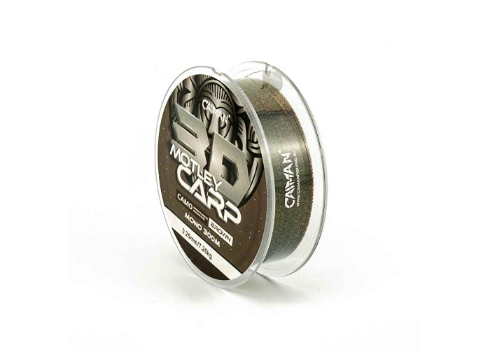 Леска Caiman Motley Carp 300м 3D Camo Brown 0,25 мм (6шт в упак)