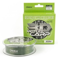 Леска Caiman Motley Carp 300м 3D Camo Green 0,30 мм (6шт в упак)