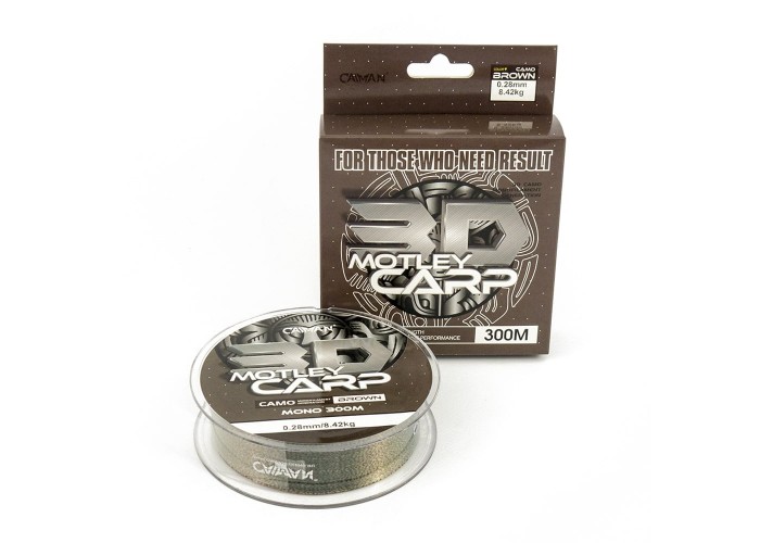 Леска Caiman Motley Carp 300м 3D Camo Brown 0,28 мм (6шт в упак)