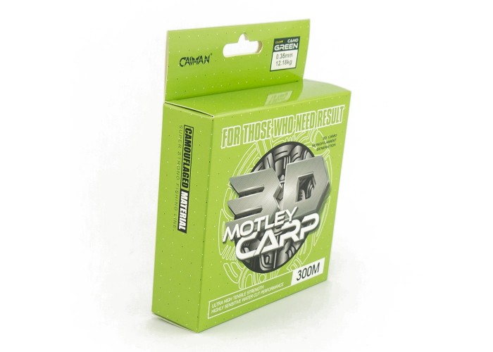 Леска Caiman Motley Carp 300м 3D Camo Green 0,35 мм (6шт в упак)