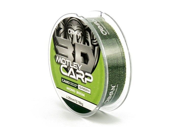Леска Caiman Motley Carp 300м 3D Camo Green 0,35 мм (6шт в упак)