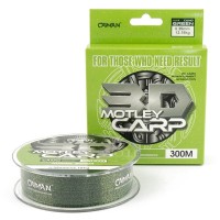 Леска Caiman Motley Carp 300м 3D Camo Green 0,35 мм (6шт в упак)