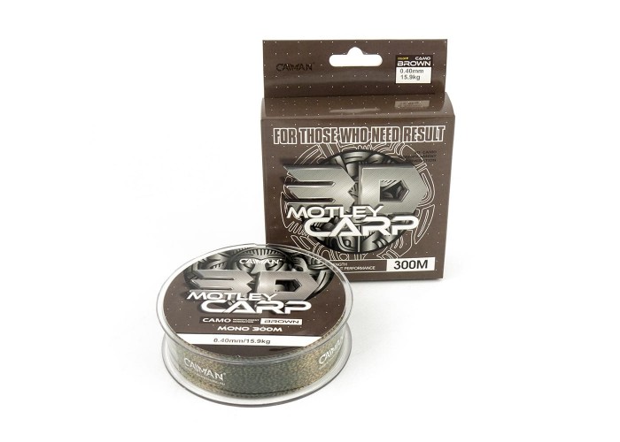 Леска Caiman Motley Carp 300м 3D Camo Brown 0,40 мм (6шт в упак)