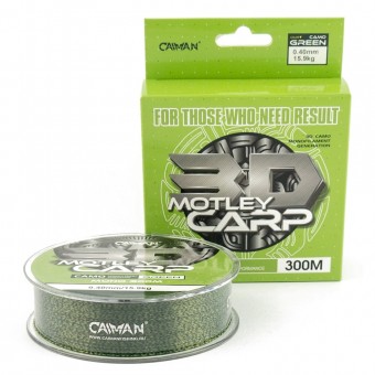 Леска Caiman Motley Carp 300м 3D Camo Green 0,40 мм (6шт в упак)