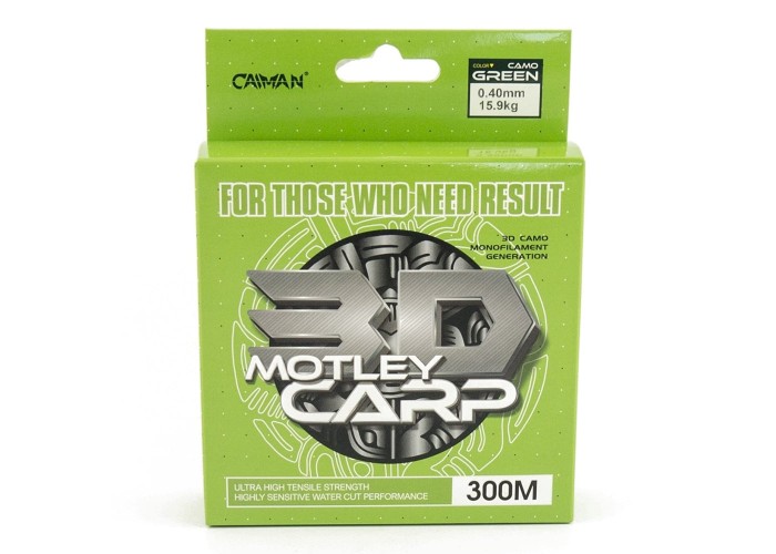 Леска Caiman Motley Carp 300м 3D Camo Green 0,40 мм (6шт в упак)