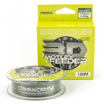 Леска Caiman Motley Feeder 150м 3D Camo green 0,28 мм