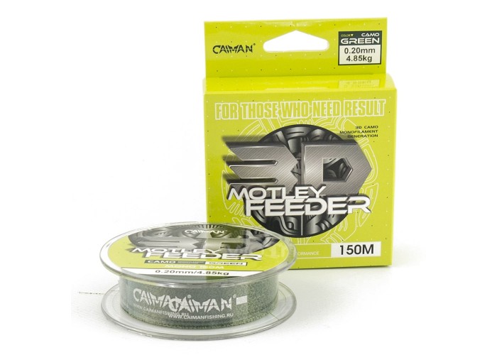 Леска Caiman Motley Feeder 150м 3D Camo green 0,20 мм