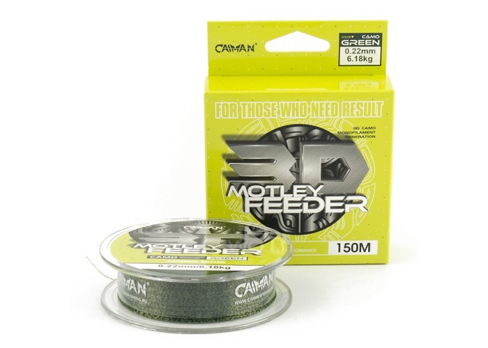 Леска Caiman Motley Feeder 150м 3D Camo green 0,22 мм
