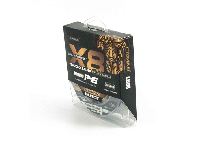 Шнур Caiman Shock Leader Carp восьмижильный (Black) 140 м 0,28
