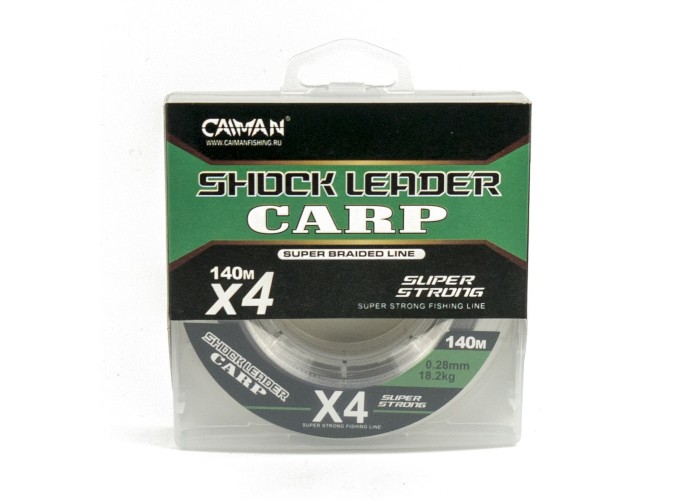 Шнур Caiman Shock Leader Carp 4Х (Brown) 140 м 0,28