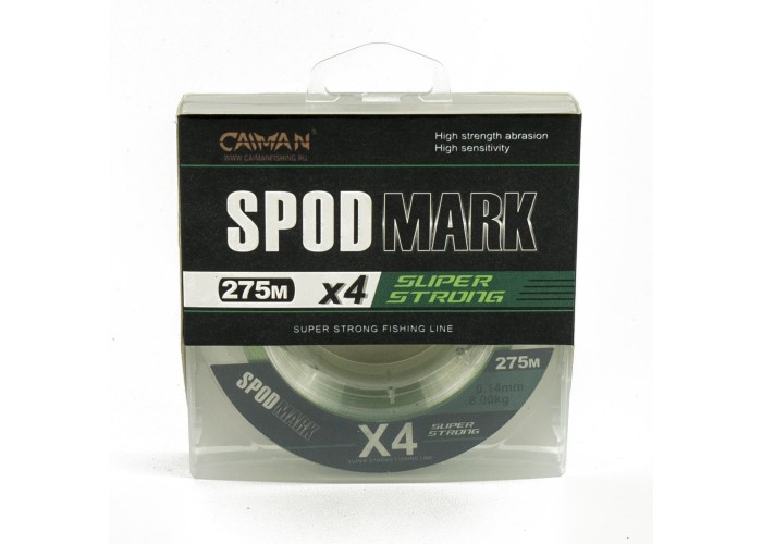 Шнур Caiman Spod&Mark 275м 0,14мм зеленый