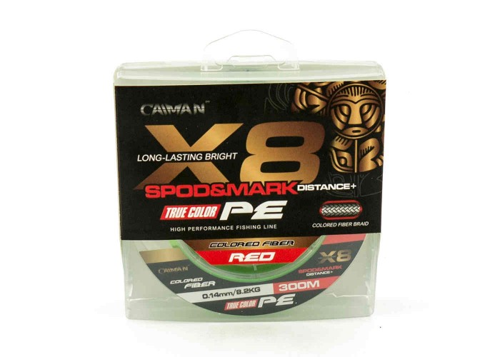 Шнур Caiman Spod&Mark Distance++ 300м восьмижильный 0,14мм зеленый