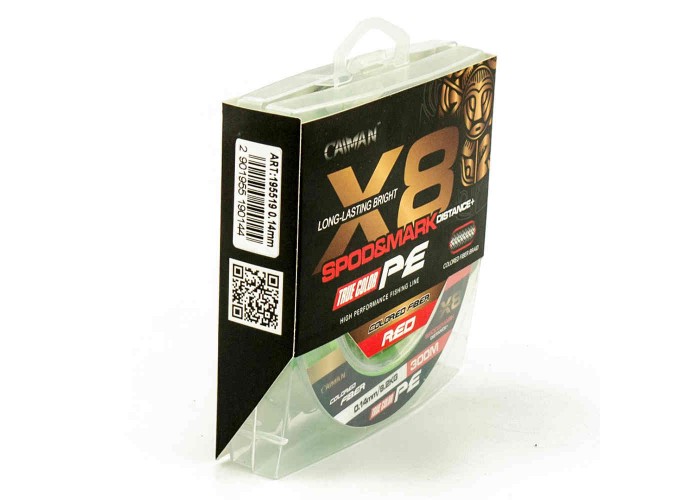 Шнур Caiman Spod&Mark Distance++ 300м восьмижильный 0,14мм зеленый