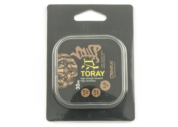 Леска Caiman Toray White 30м 0,20мм #1.5