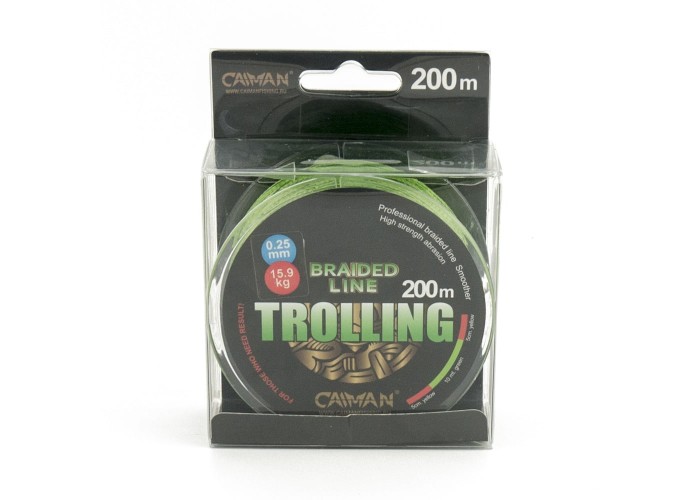 Шнур Caiman Trolling 200м 0,25мм #2.5 зеленый