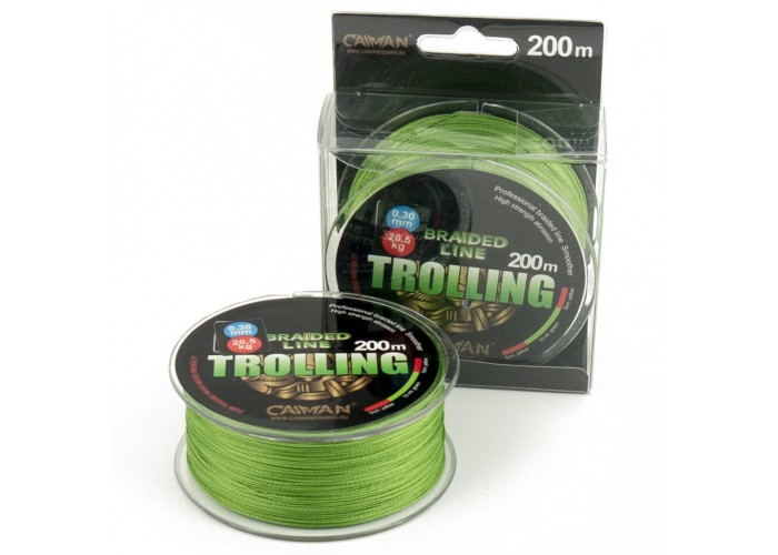 Шнур Caiman Trolling 200м 0,30мм #3.5 зеленый
