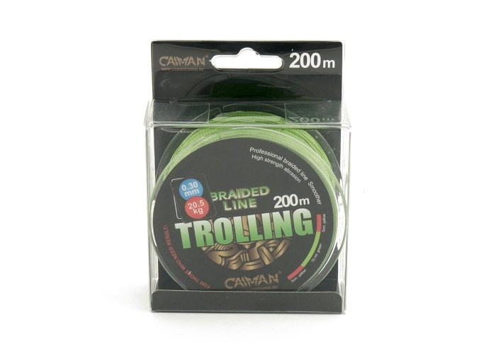 Шнур Caiman Trolling 200м 0,30мм #3.5 зеленый