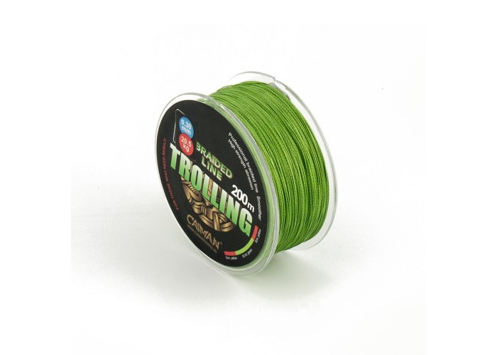 Шнур Caiman Trolling 200м 0,30мм #3.5 зеленый